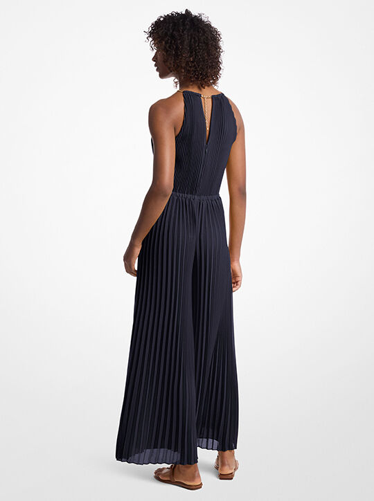 michael kors جمبسوت من قماش جورجيت مزين بكسرات