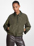 michael kors nylon cropped reversible bomber jacket