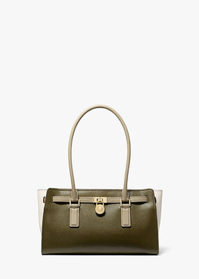 michael kors hamilton moderne small color blocked leather satchel