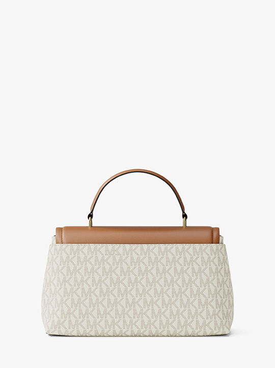 michael kors tribeca medium signature logo satchel