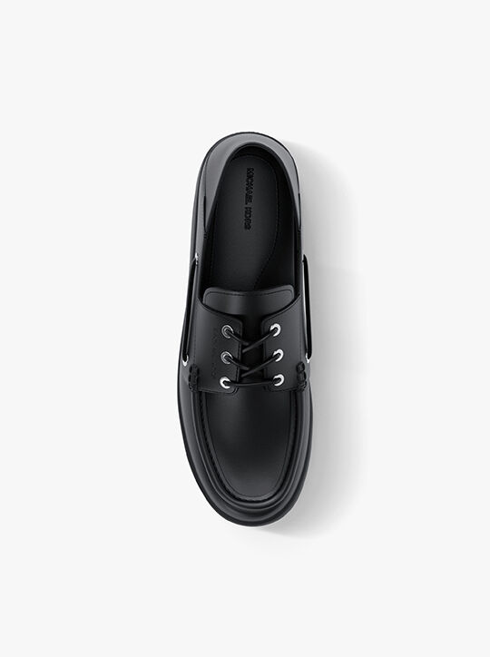 michael kors aiden leather boat shoes
