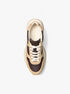 michael kors arla leather and suede trainer