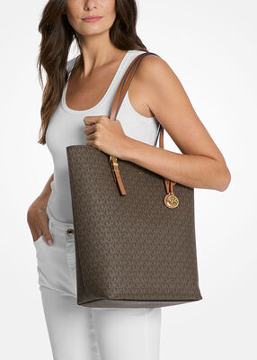 michael kors quinn large signature logo tote bag
