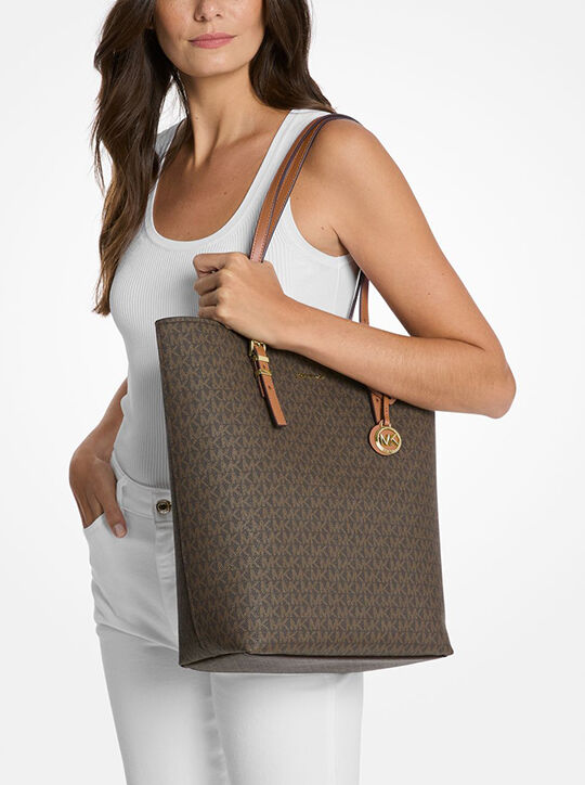 michael kors quinn large signature logo tote bag