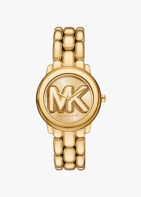 michael kors mini phoebe gold tone watch