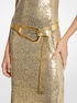 michael kors angelina metallic python embossed leather belt