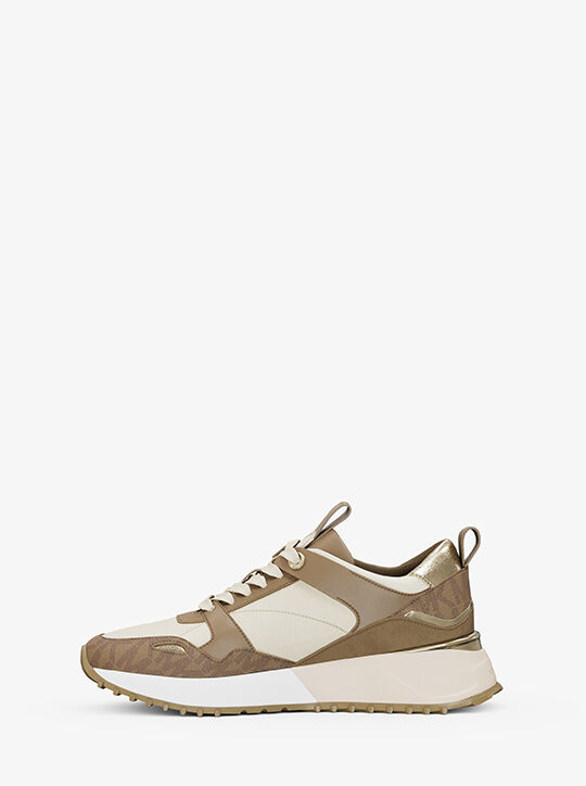 michael kors theo canvas trainer