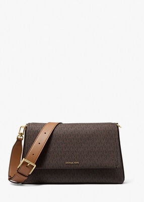 michael kors nessa large signature logo crossbody bag