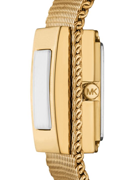 Petite Georgie Gold-Tone Mesh Watch michael kors petite georgie gold tone mesh watch