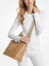 michael kors luisa medium pebbled leather tote bag
