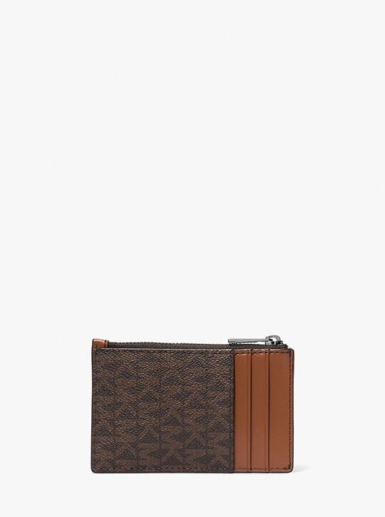 Hudson Signature Logo Card Case michael kors hudson signature logo card case