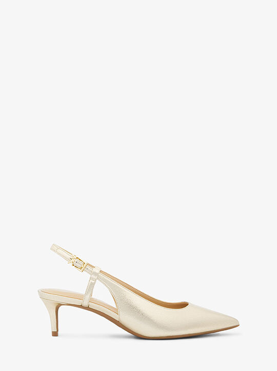 michael kors doreen flex metallic kitten pump
