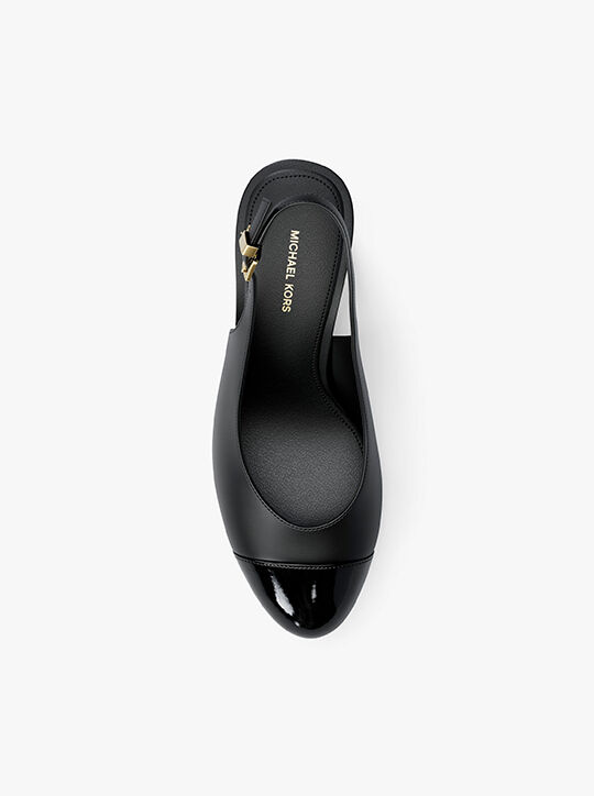 michael kors piper flex leather slingback pump