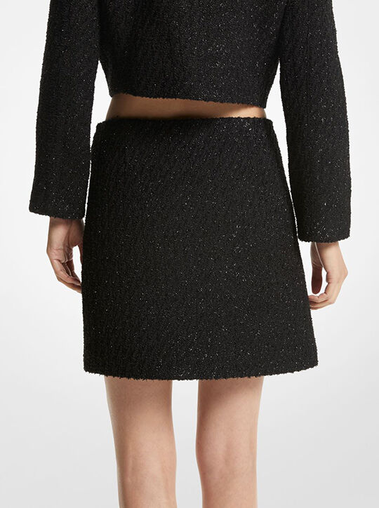 michael kors metallic tweed mini skirt