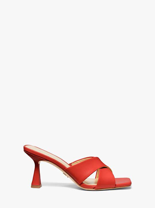 michael kors clara leather mule