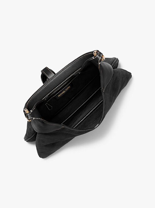 Cornelia Medium Suede Hobo Shoulder Bag michael kors cornelia medium suede hobo shoulder bag