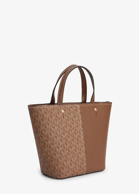 michael kors flora medium signature logo and pebbled leather crossbody bag