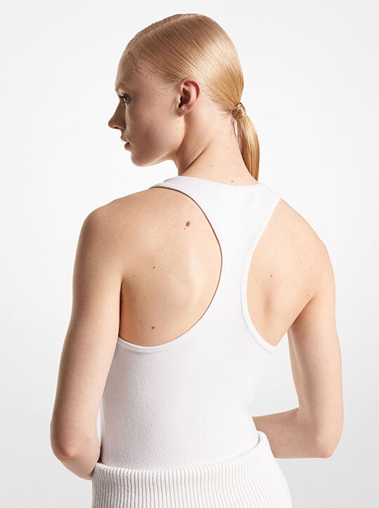 بدلة للجسم من الكشمير المطاط برقبة واسعة michael kors بدلة للجسم من الكشمير المطاط برقبة واسعة