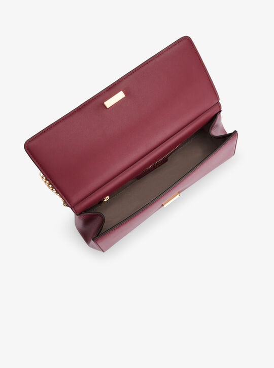 michael kors carmine medium pebbled leather pochette