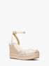 michael kors larissa logo jacquard espadrille wedge
