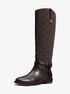 michael kors beverly quited suede and leather riding boot