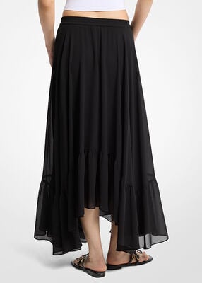 michael kors georgette high low skirt