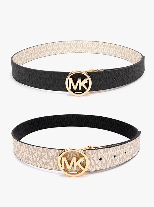 michael kors reversible signature logo belt