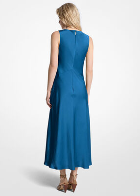 michael kors satin midi dress