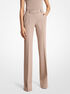 michael kors haylee double crepe sabl  flared trousers