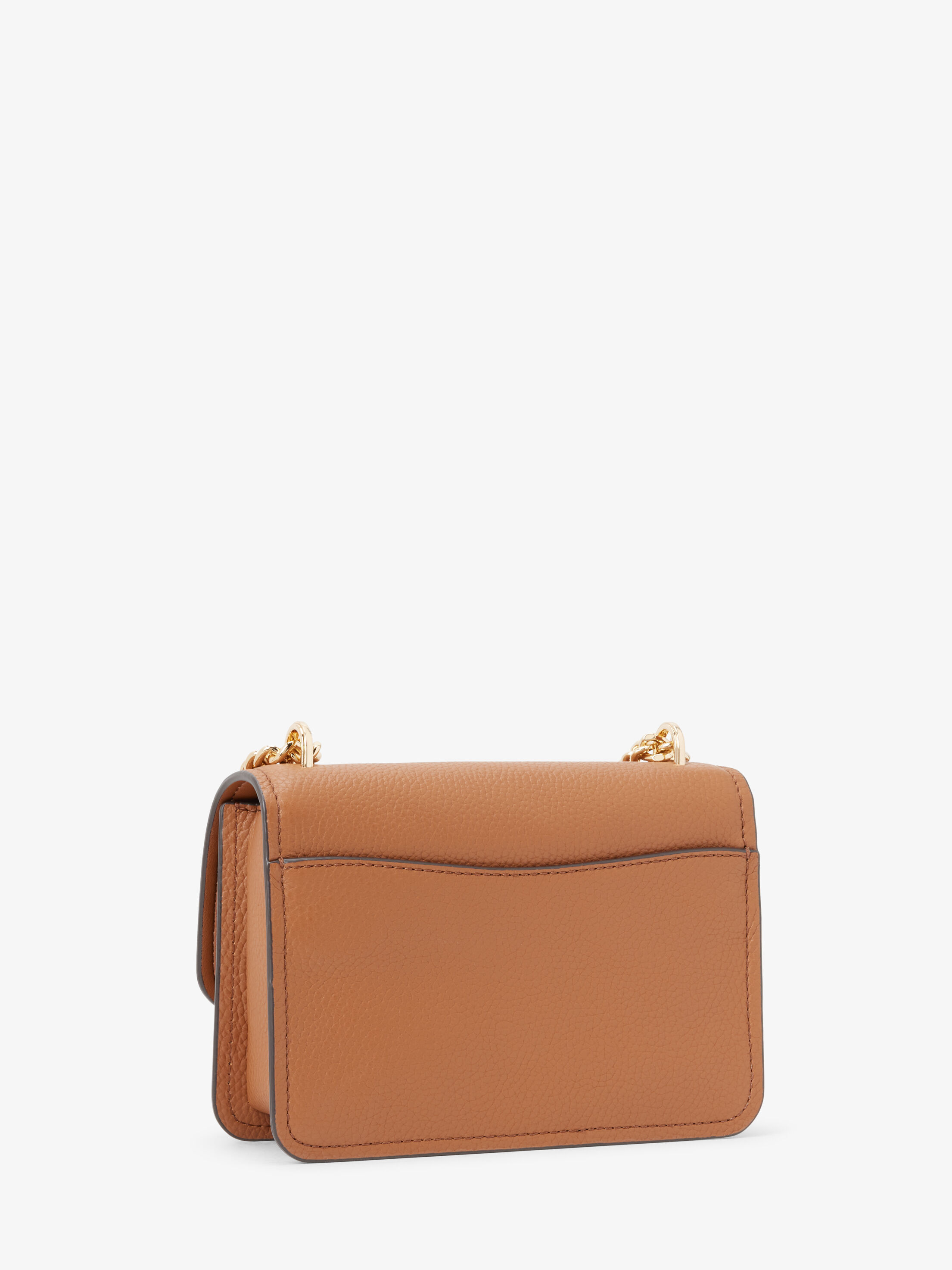 Claire Small Pebbled Leather Convertible Shoulder Bag, LUGGAGE