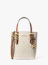 michael kors quinn extra small signature logo and leather convertible tote bag