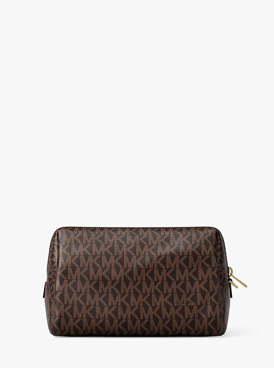 Zadie Large Signature Logo Cosmetic Wristlet michael kors zadie large signature logo cosmetic wristlet