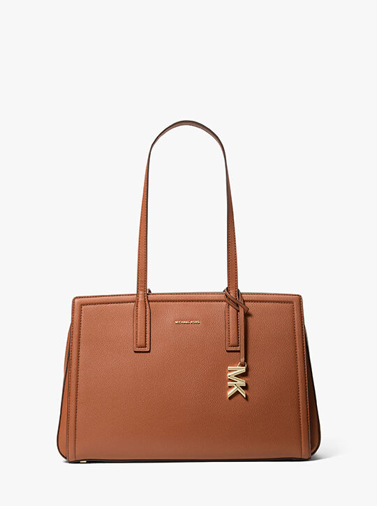 michael kors laila medium leather tote bag