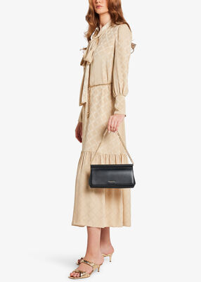 michael kors carmine medium pebbled leather pochette