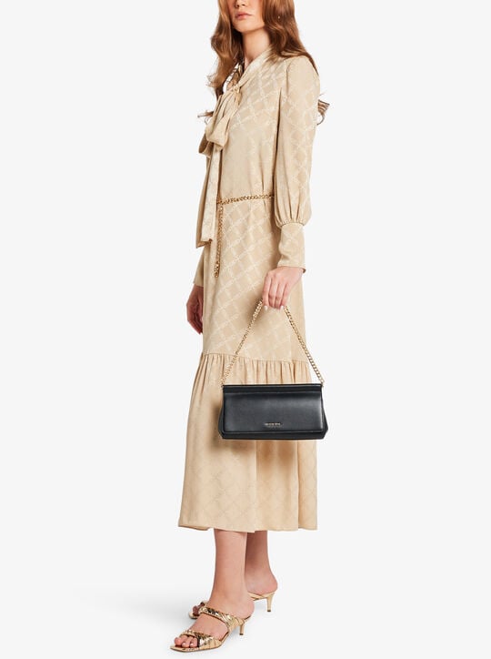 Carmine Medium Pebbled Leather Pochette michael kors carmine medium pebbled leather pochette