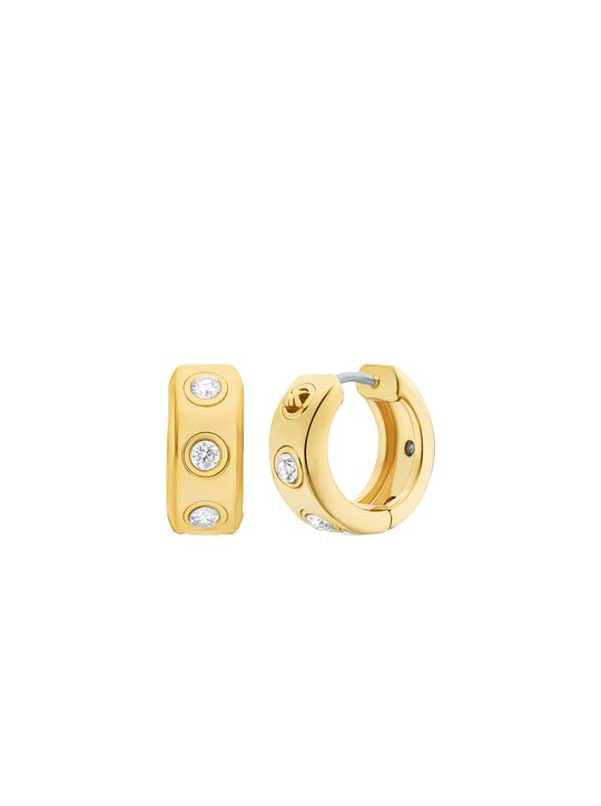 michael kors pav  logo huggie earrings