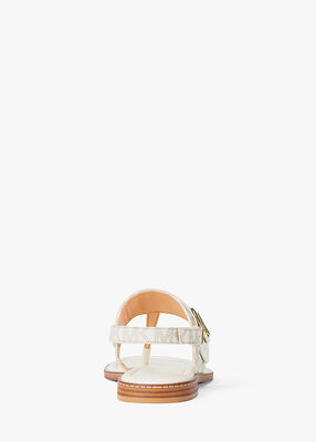 michael kors carmen signature logo thong sandal