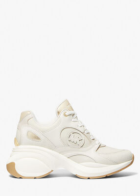 michael kors حذاء زوما الرياضي المصنوع من الجلد والنايلون