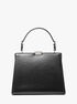 michael kors simone leather satchel