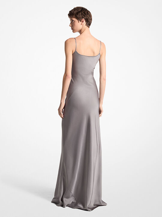 michael kors satin charmeuse slip gown