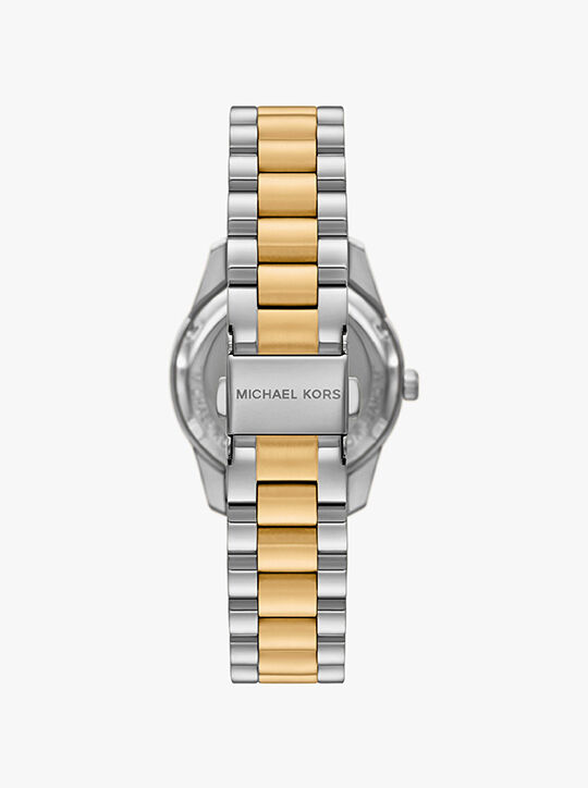 michael kors mini lexington pav  two tone watch