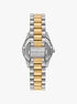 michael kors mini lexington pav  two tone watch