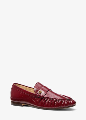 michael kors jennings crinkled leather loafer