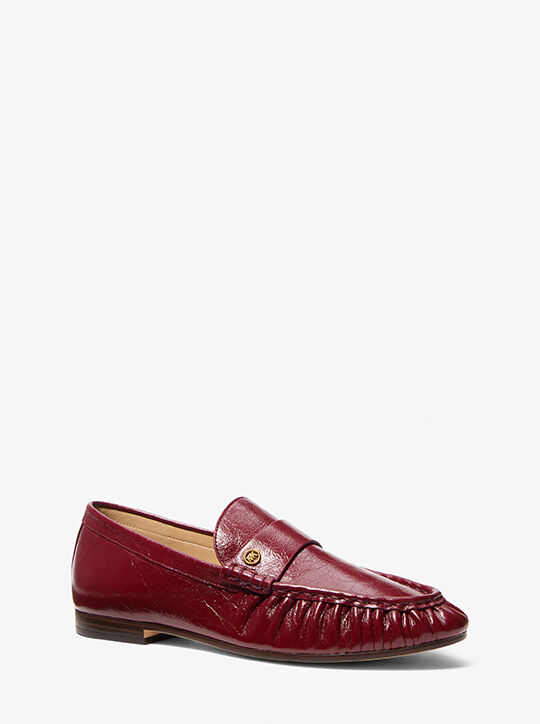 michael kors jennings crinkled leather loafer