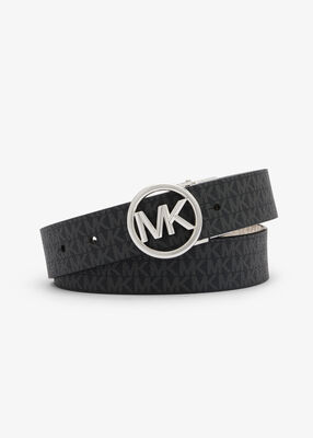 michael kors reversible signature logo belt