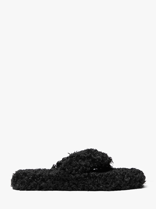 Alani Faux-Fur Flip Flop michael kors alani faux fur flip flop