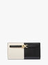 michael kors reed large two tone pebbled leather wallet