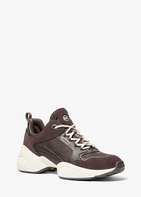 michael kors bowie tk and logo jacquard trainer