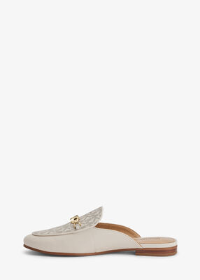 michael kors tiffanie signature logo and leather mule