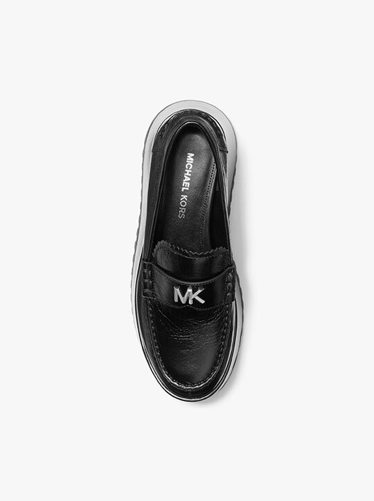 michael kors indy leather platform loafer